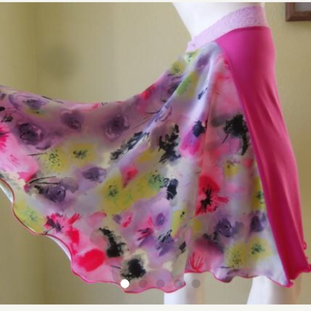 Amazing Tango/Salsa Skirt with Satin Tail